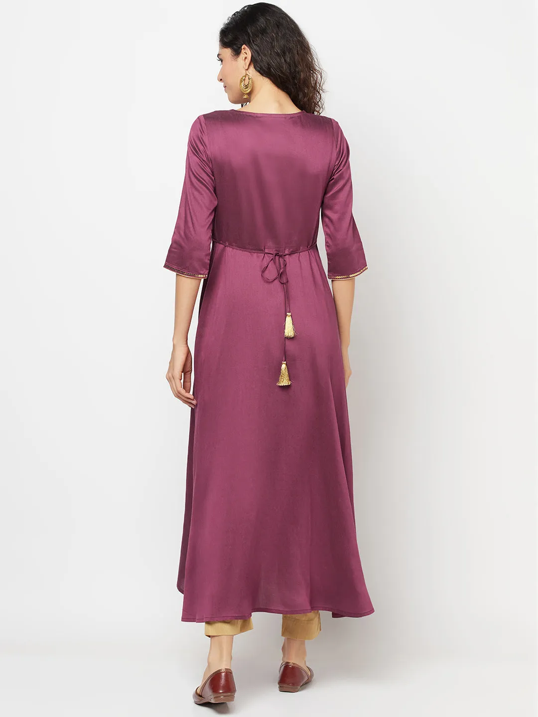 Red Festive kurta & Trousers Set