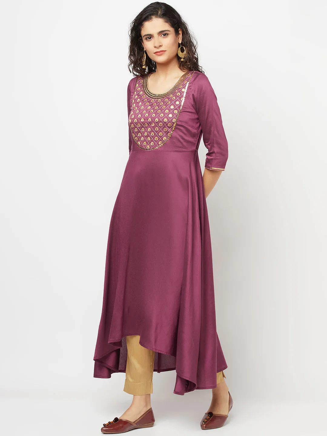 Red Festive kurta & Trousers Set