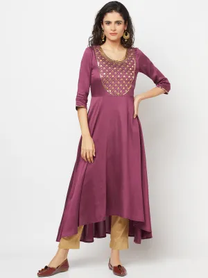 Red Festive kurta & Trousers Set