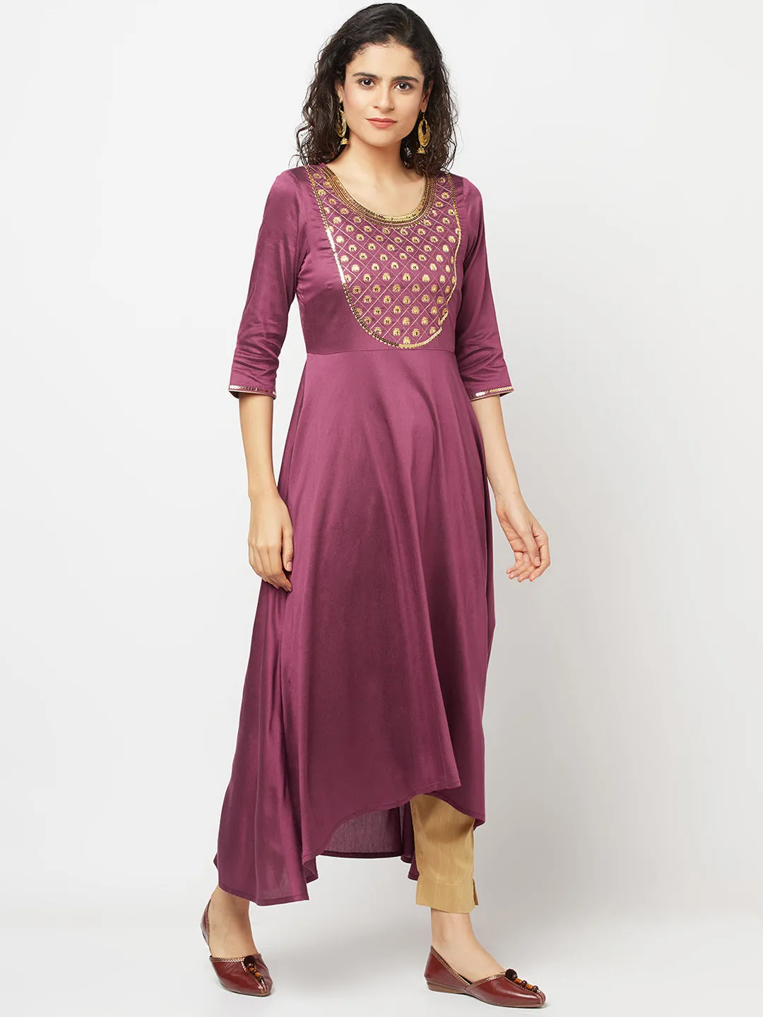 Red Festive kurta & Trousers Set