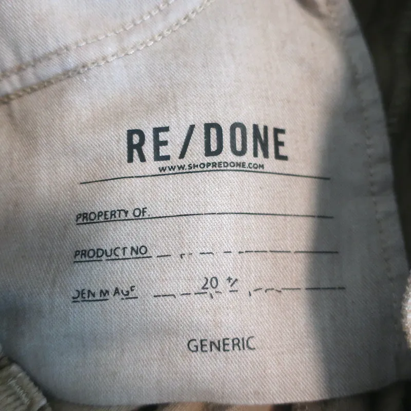 RE/DONE 70s Loose Flare Corduroy Pants Washed Khaki Size 25