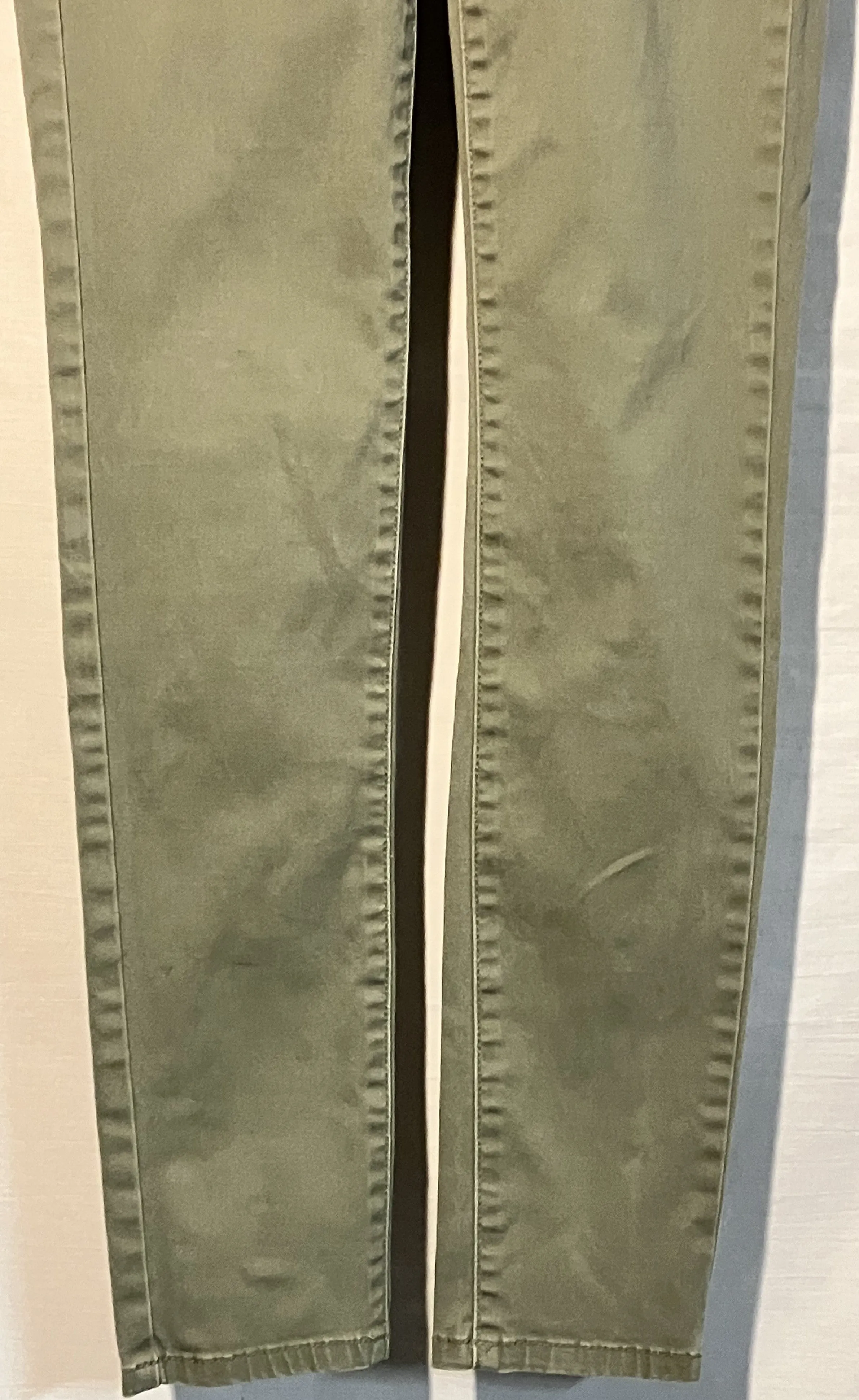 Refuge Olive Green Double Button Jeans, Sz 2