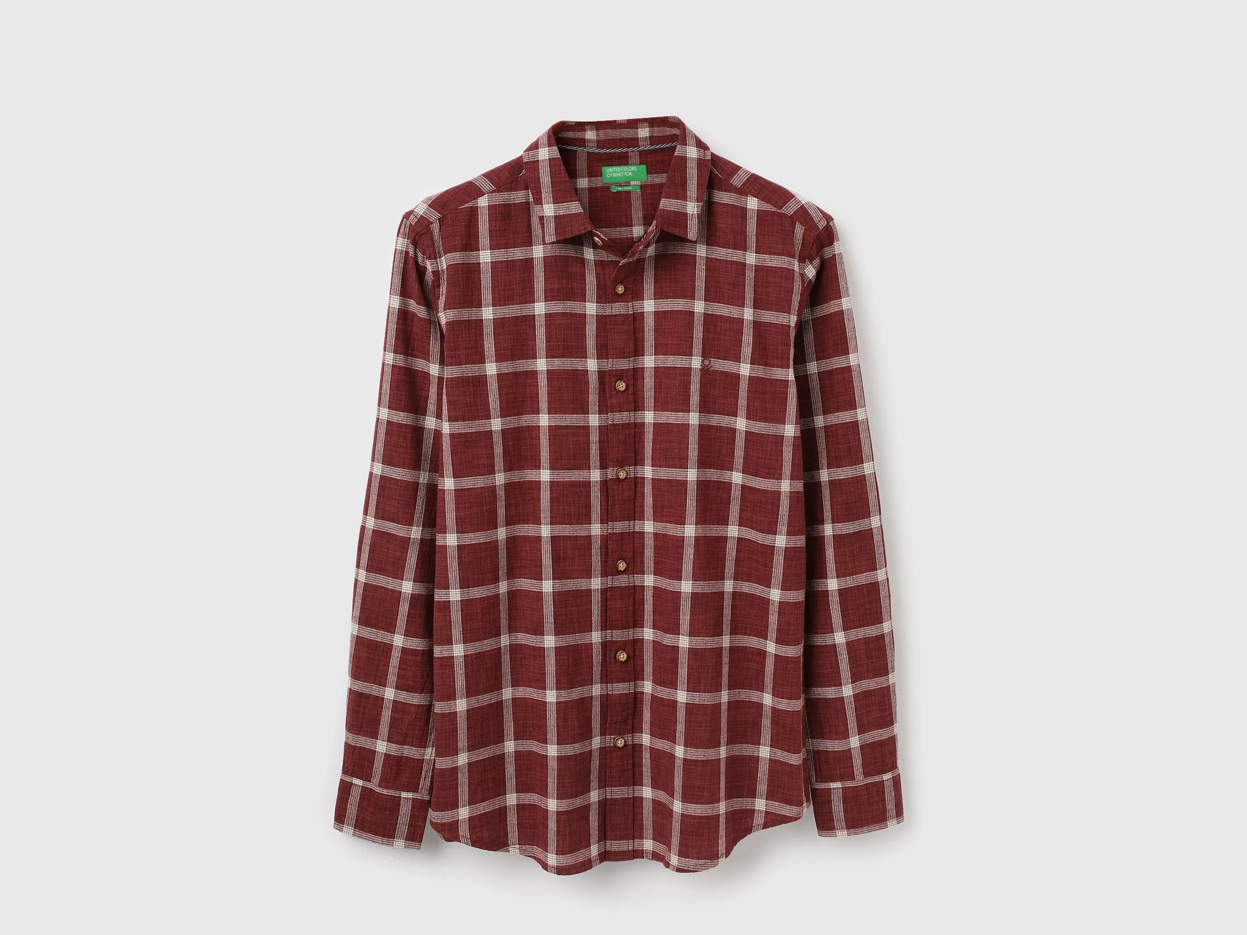 Regular Fit Spread Collar Checkered Shirts