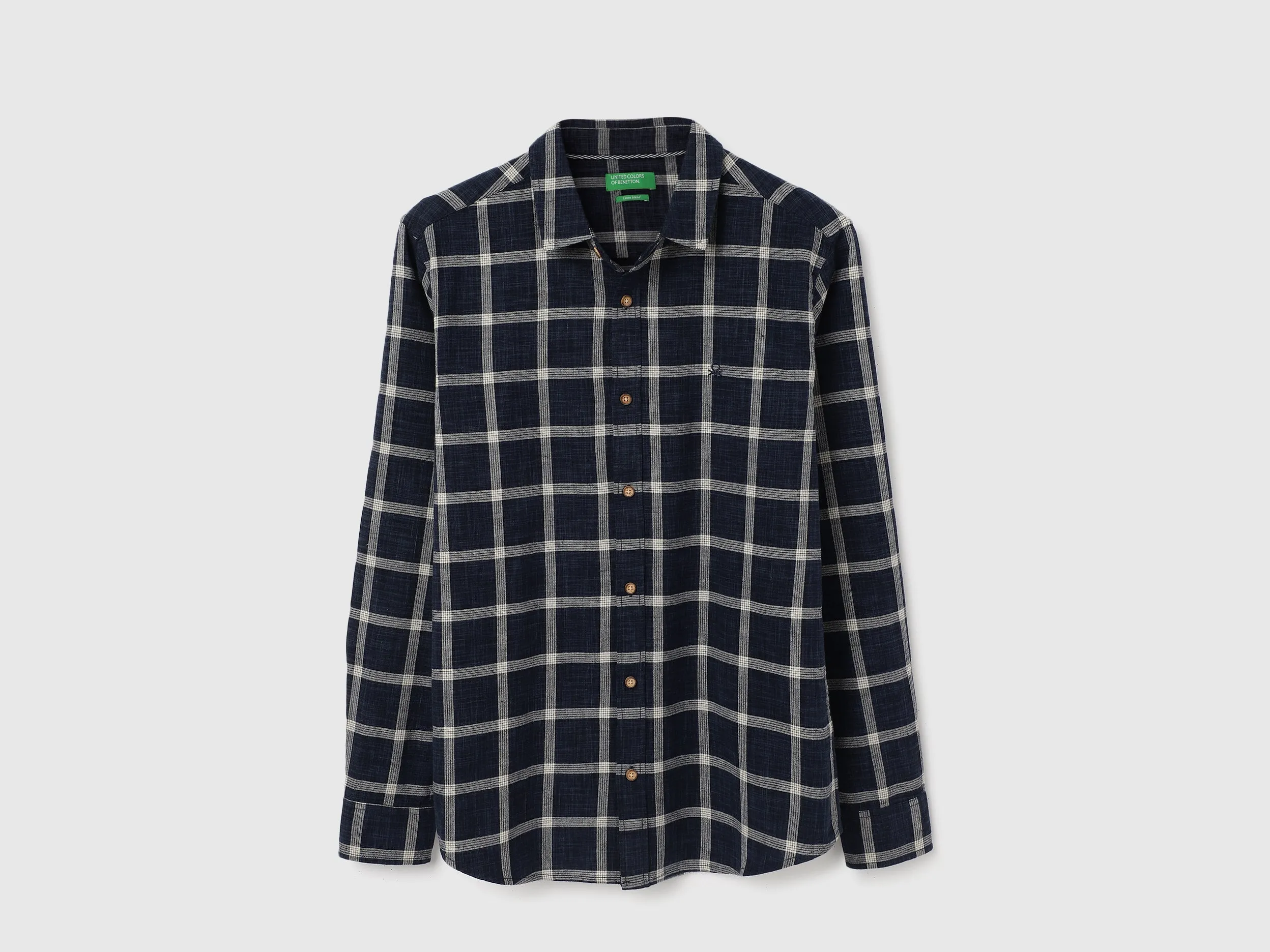 Regular Fit Spread Collar Checkered Shirts