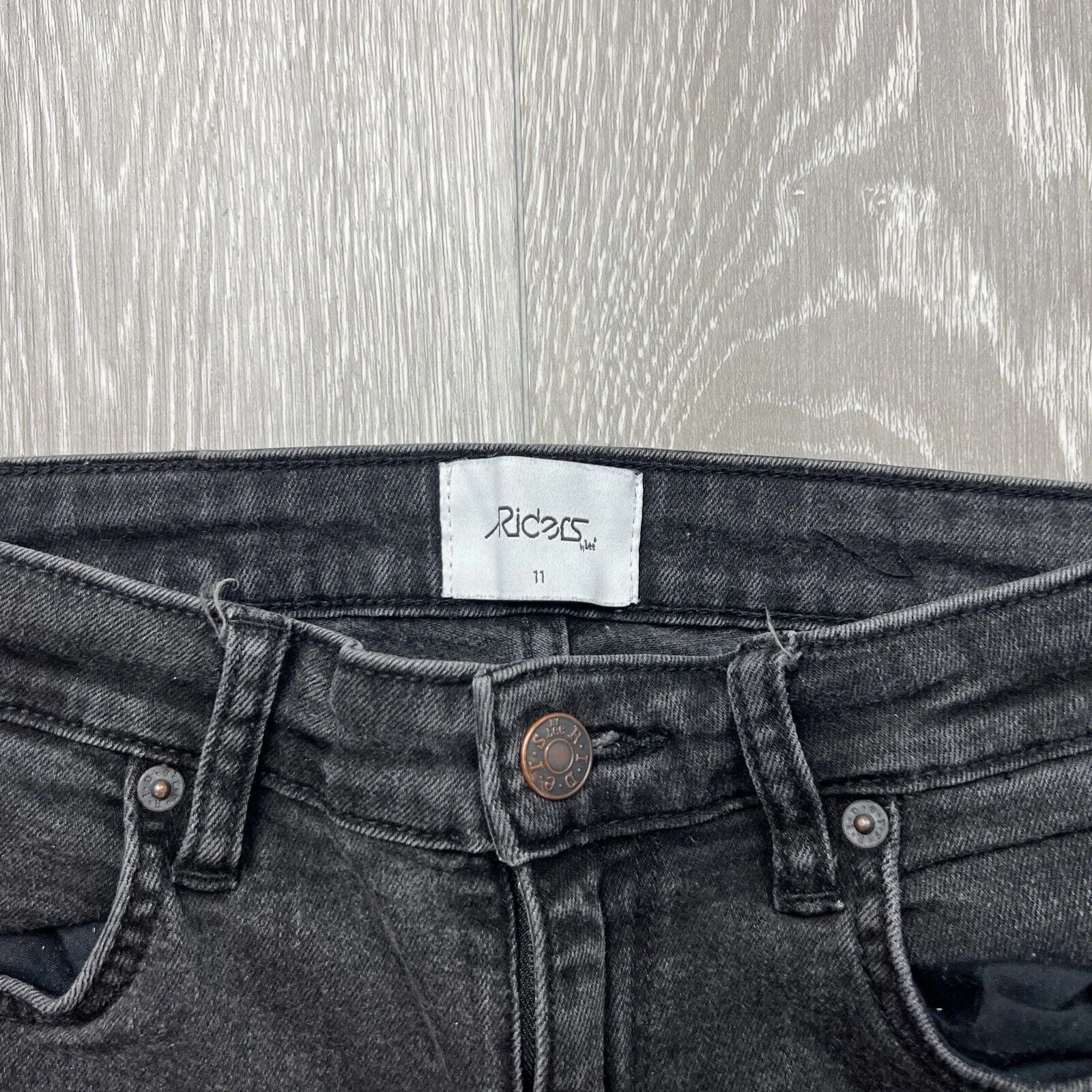Riders By Lee Womens High Rise Black Skinny Jeans Size 11