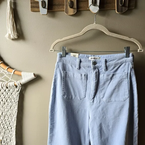 ROLLA'S × FP | Sailor High Rise Wide Leg Cord Pants Hyacinth Nwt