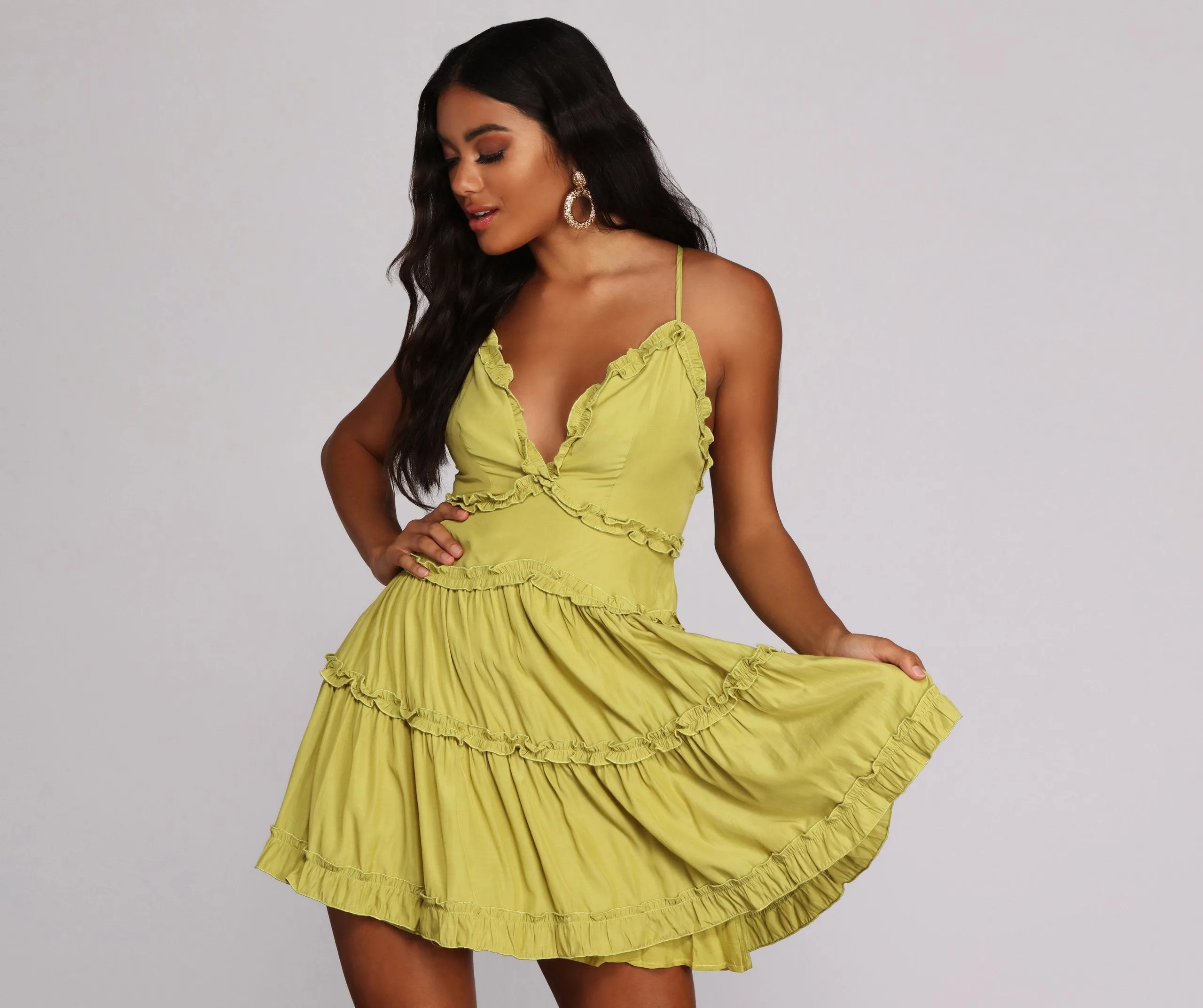 Ruffle Ride Stylish Skater Dress