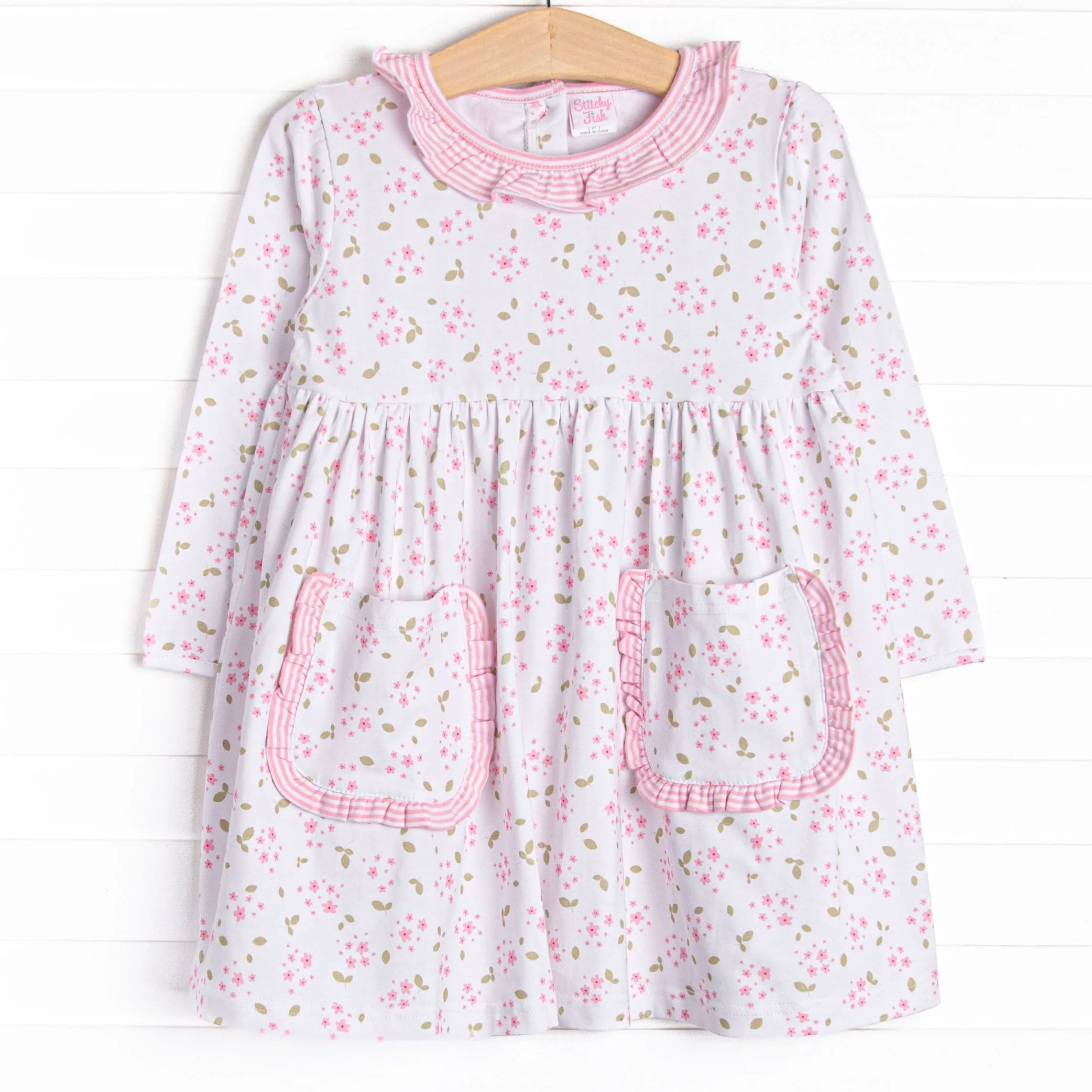 Saffron Stripes Dress, Pink