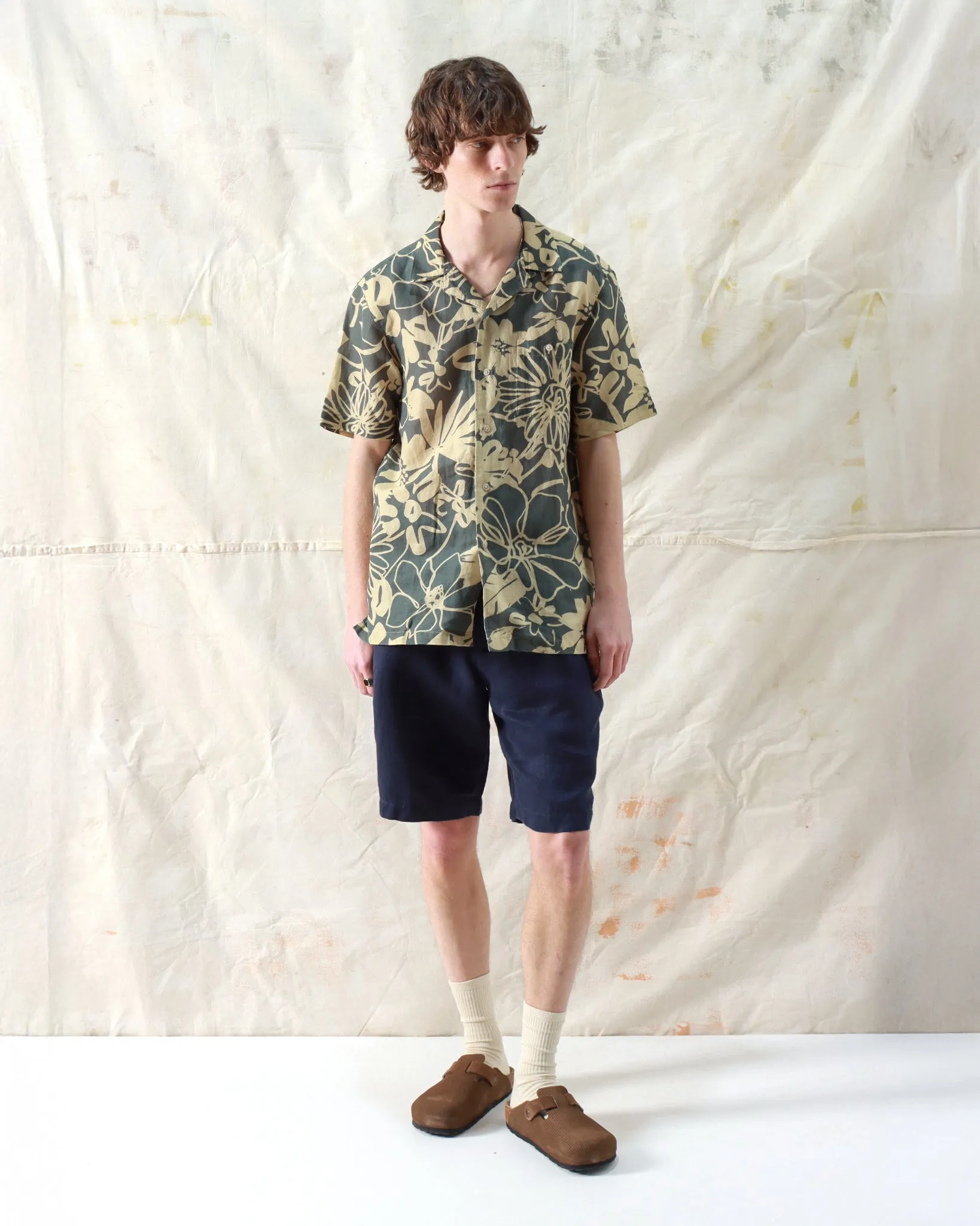 Selleck Shirt - Foliage Charcoal Grey
