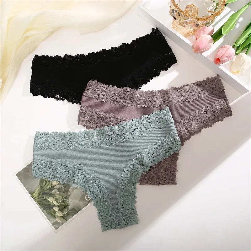Sexy Lace Cotton Brazilian Pants