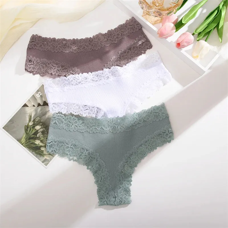 Sexy Lace Cotton Brazilian Pants