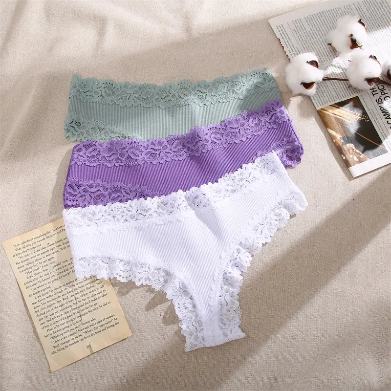 Sexy Lace Cotton Brazilian Pants