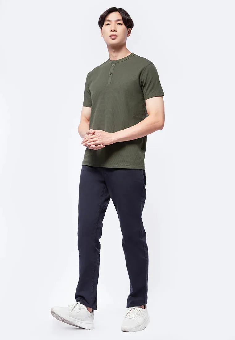 Short Sleeve Henley T-Shirt