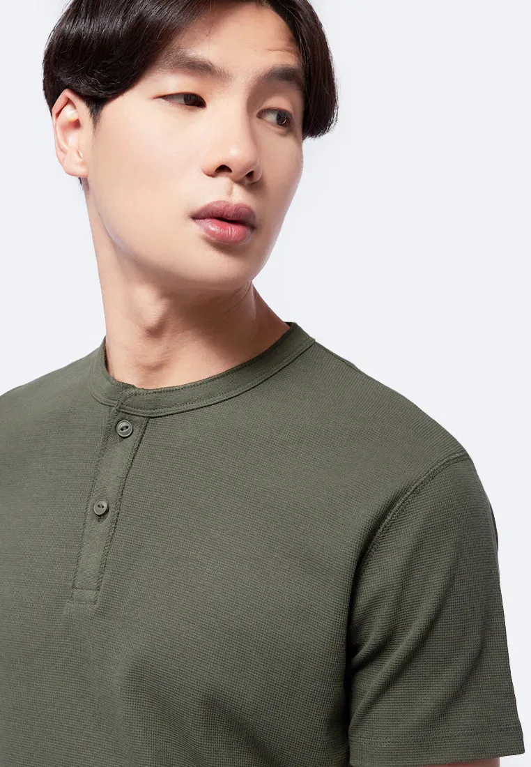 Short Sleeve Henley T-Shirt