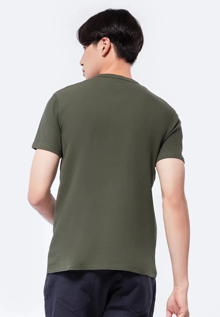 Short Sleeve Henley T-Shirt