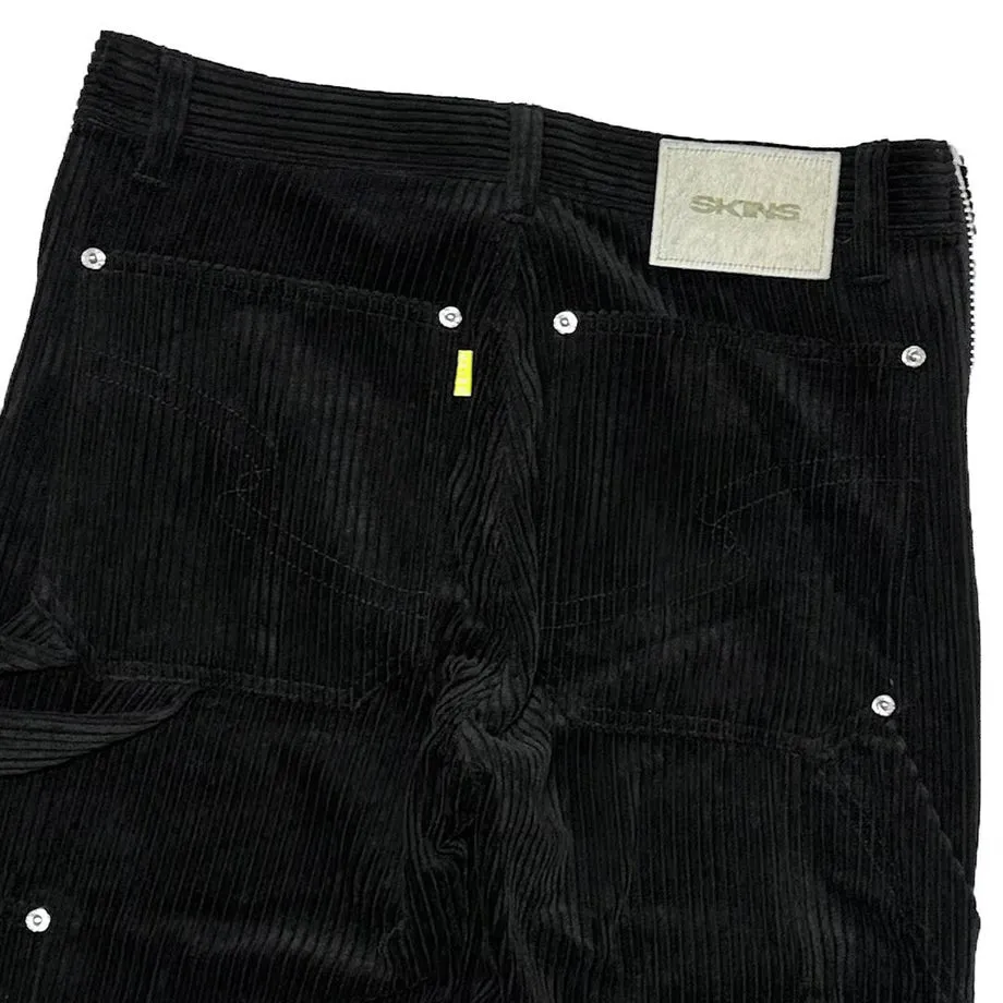 SKINS ZIPPER CORDUROY PANTS / BLACK