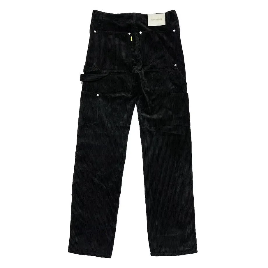 SKINS ZIPPER CORDUROY PANTS / BLACK