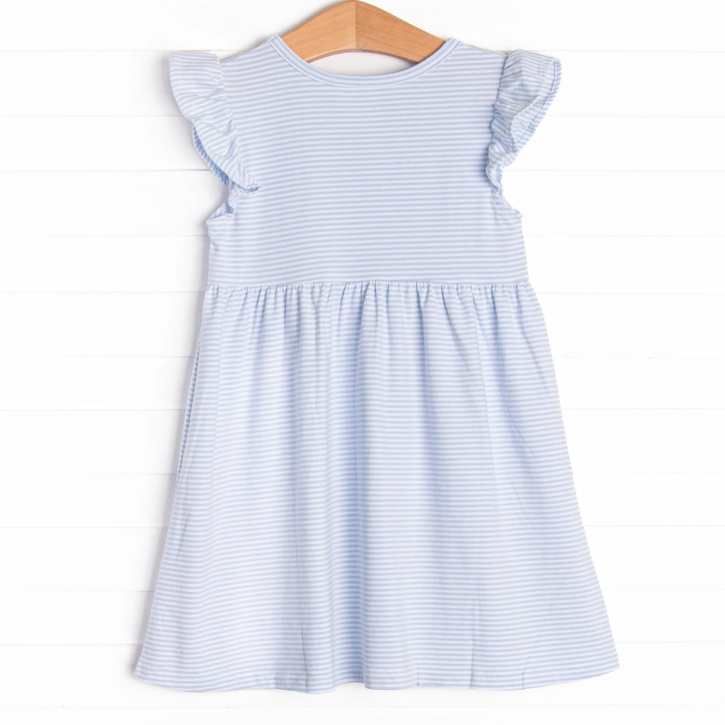 Snack Time Slices Applique Dress, Blue