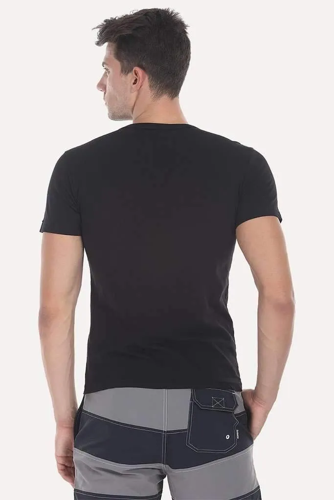 Solid Slub Cotton Jersey Henley