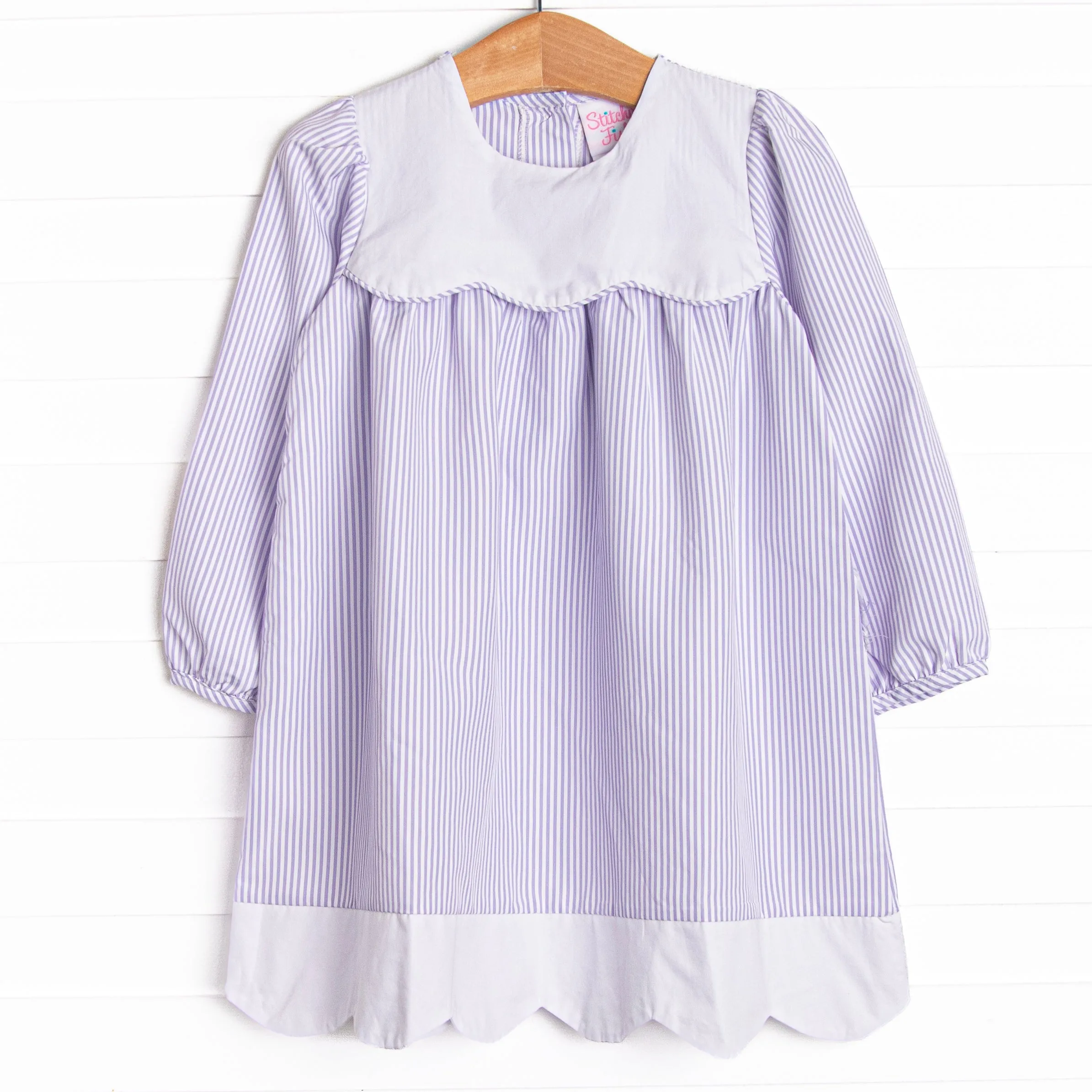 Southern Scallops Dress, Purple