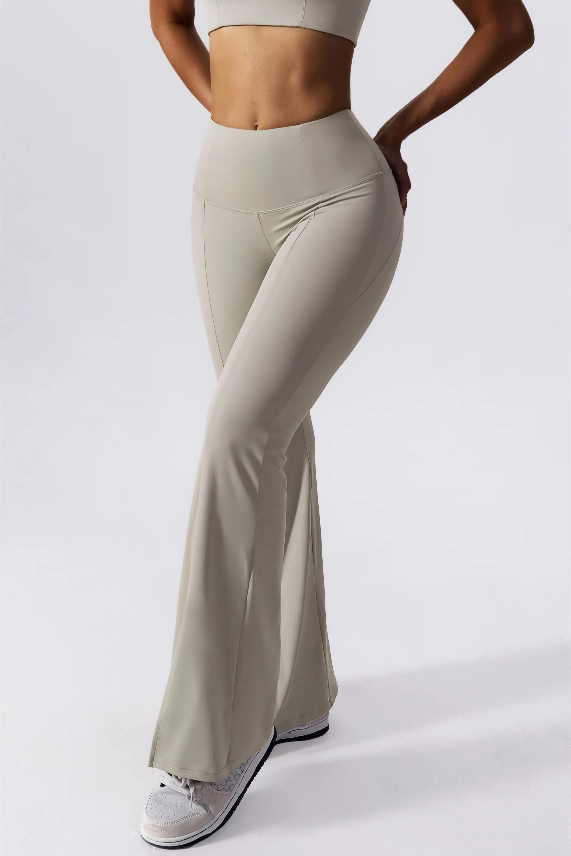 Split-Hem Flared Pants