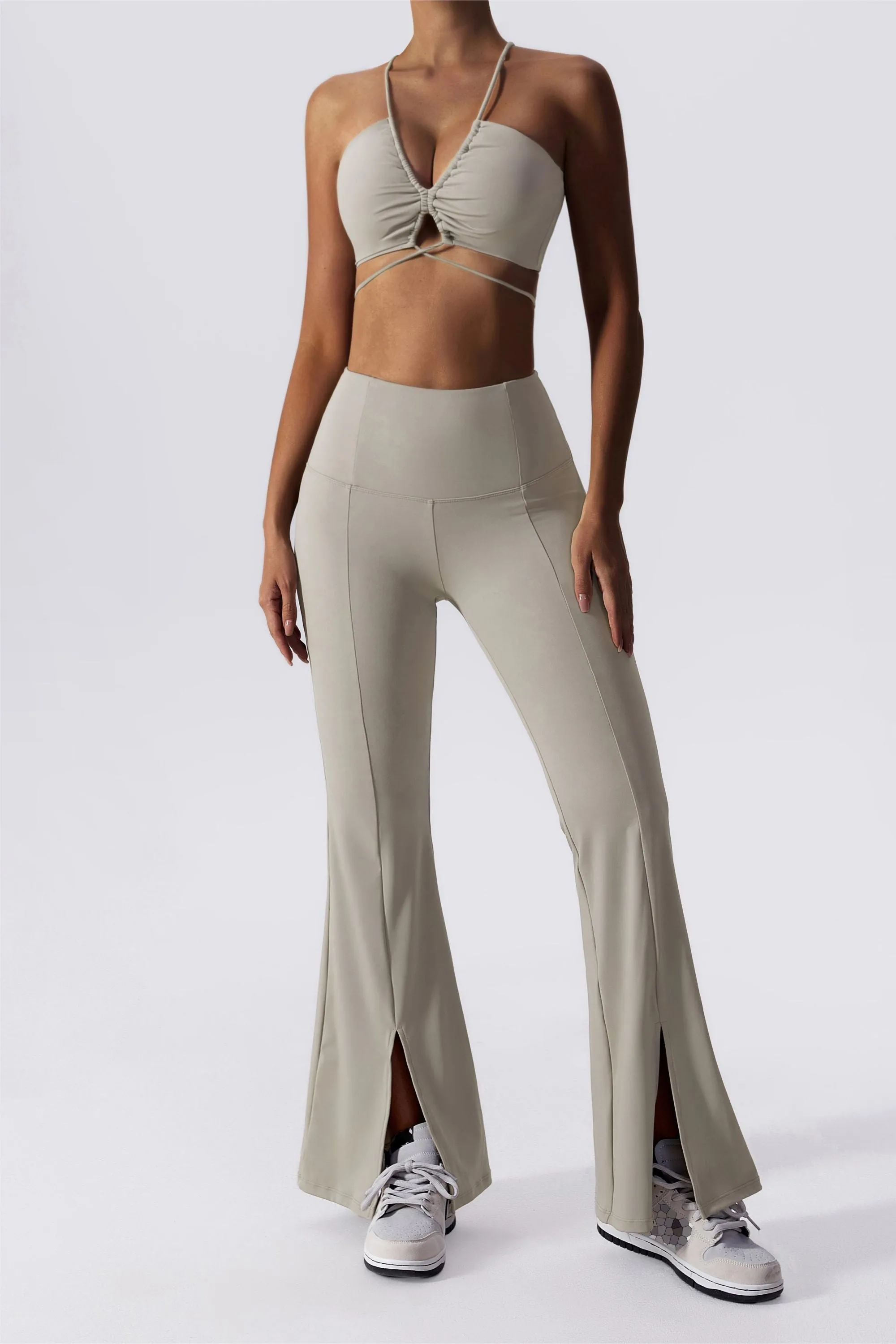 Split-Hem Flared Pants