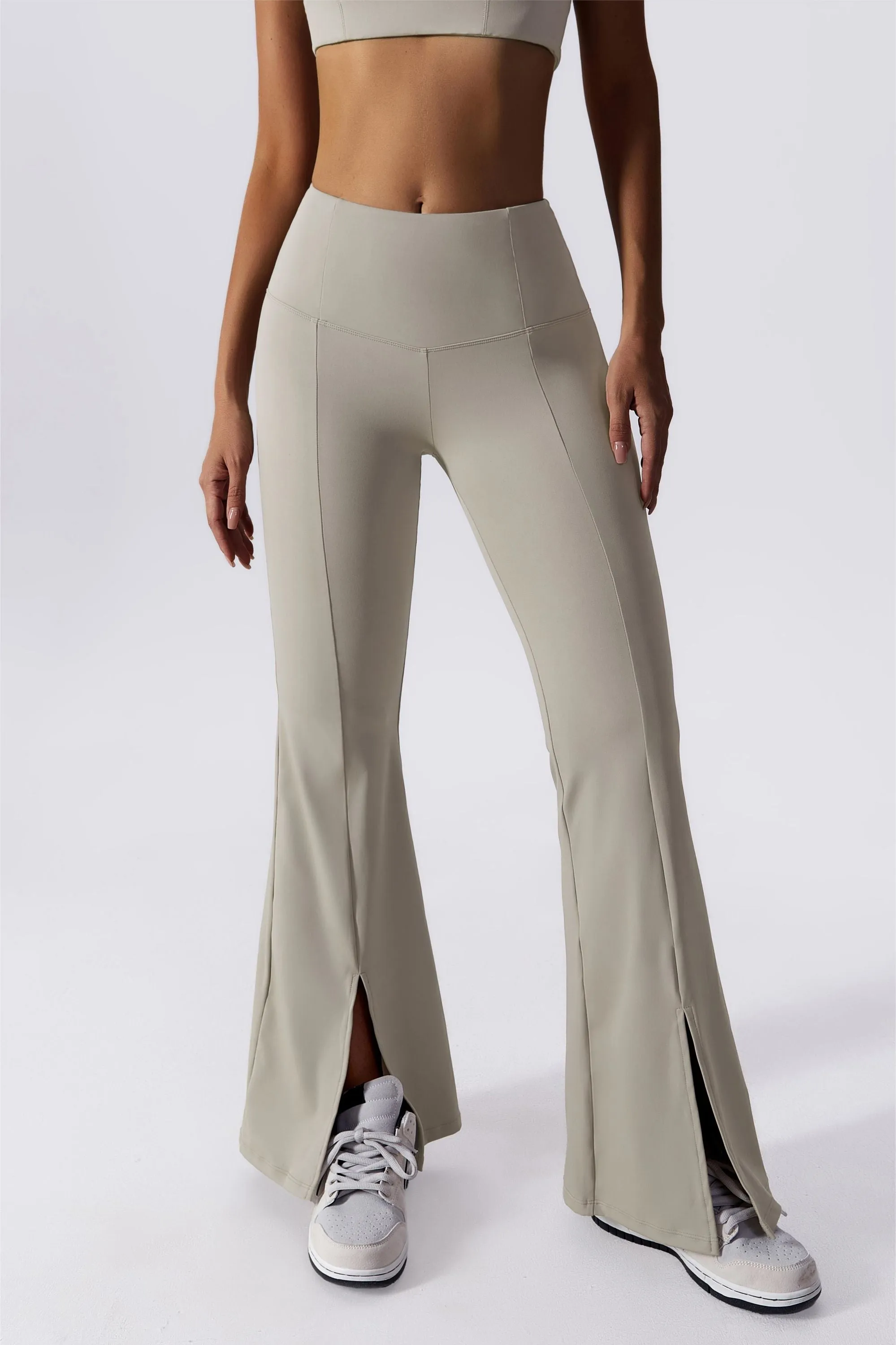 Split-Hem Flared Pants