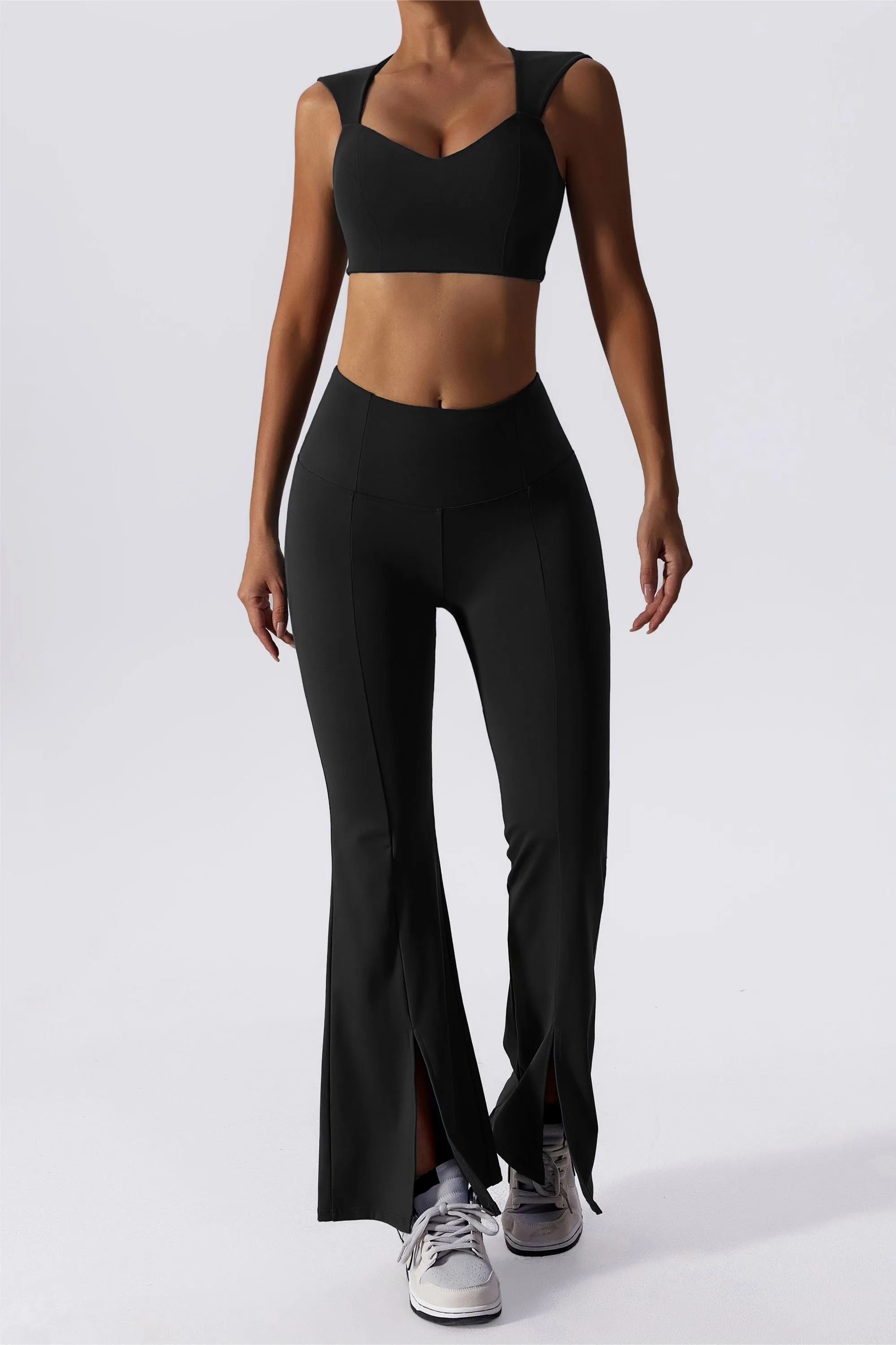 Split-Hem Flared Pants