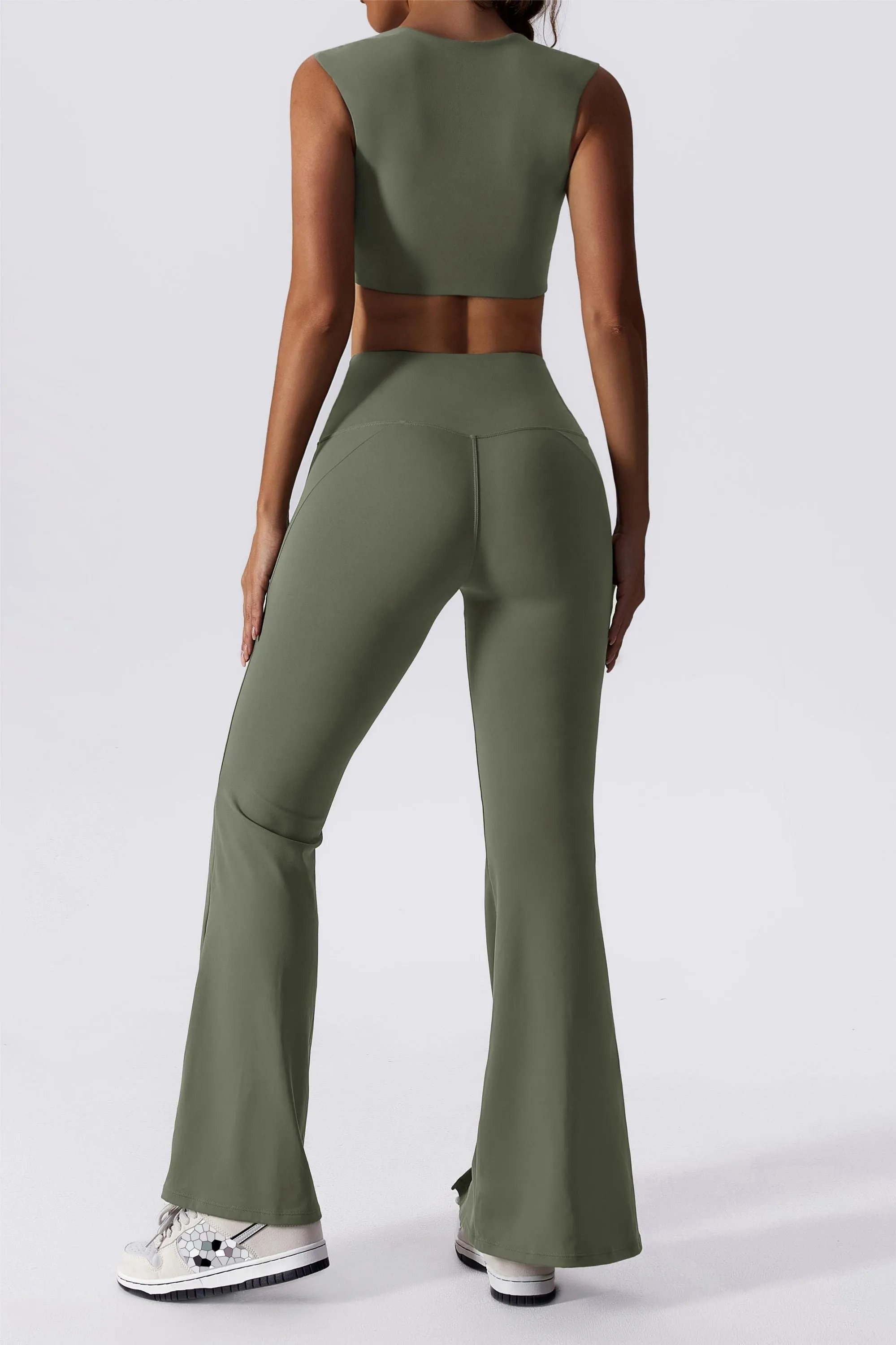 Split-Hem Flared Pants