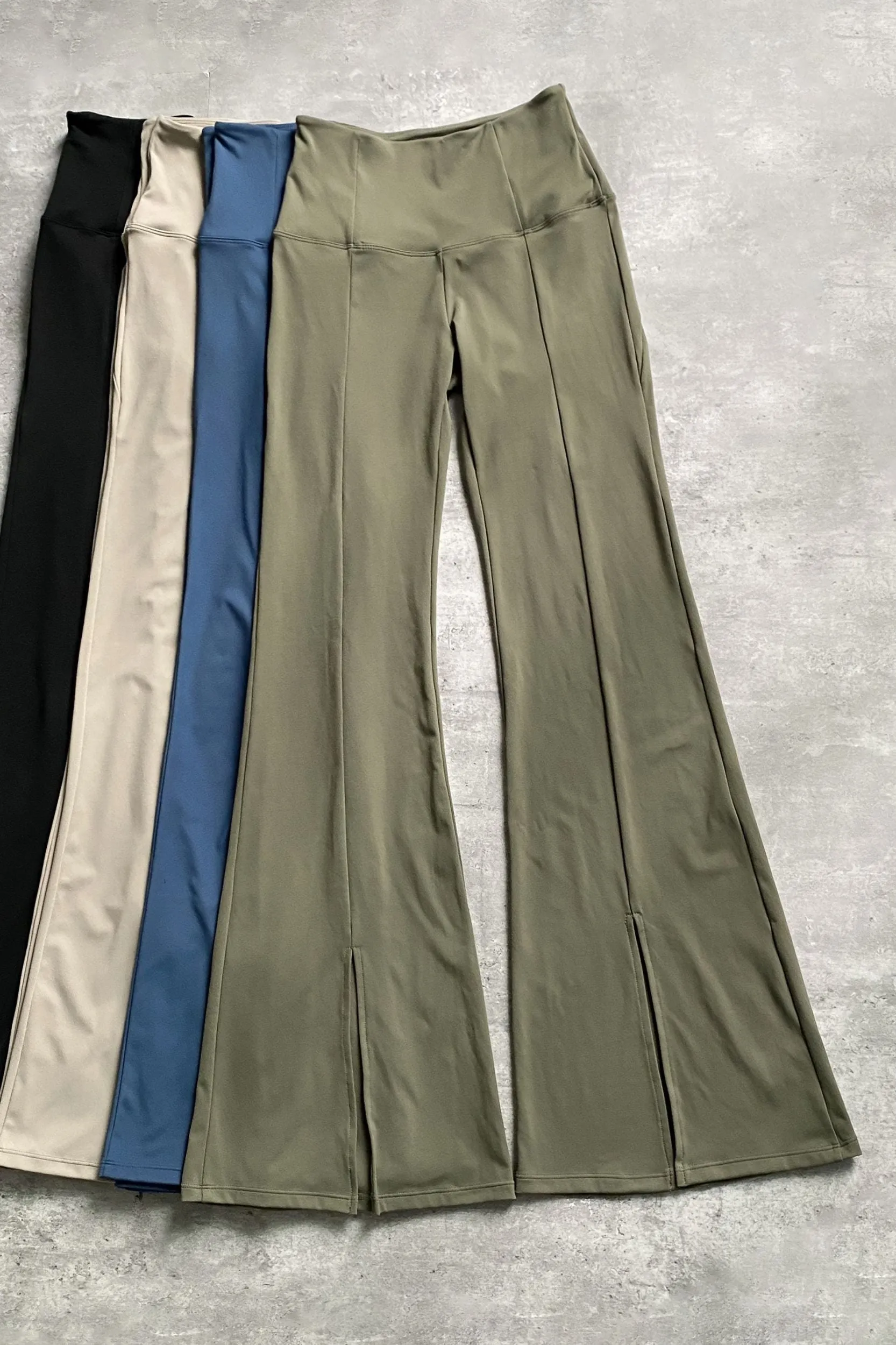 Split-Hem Flared Pants