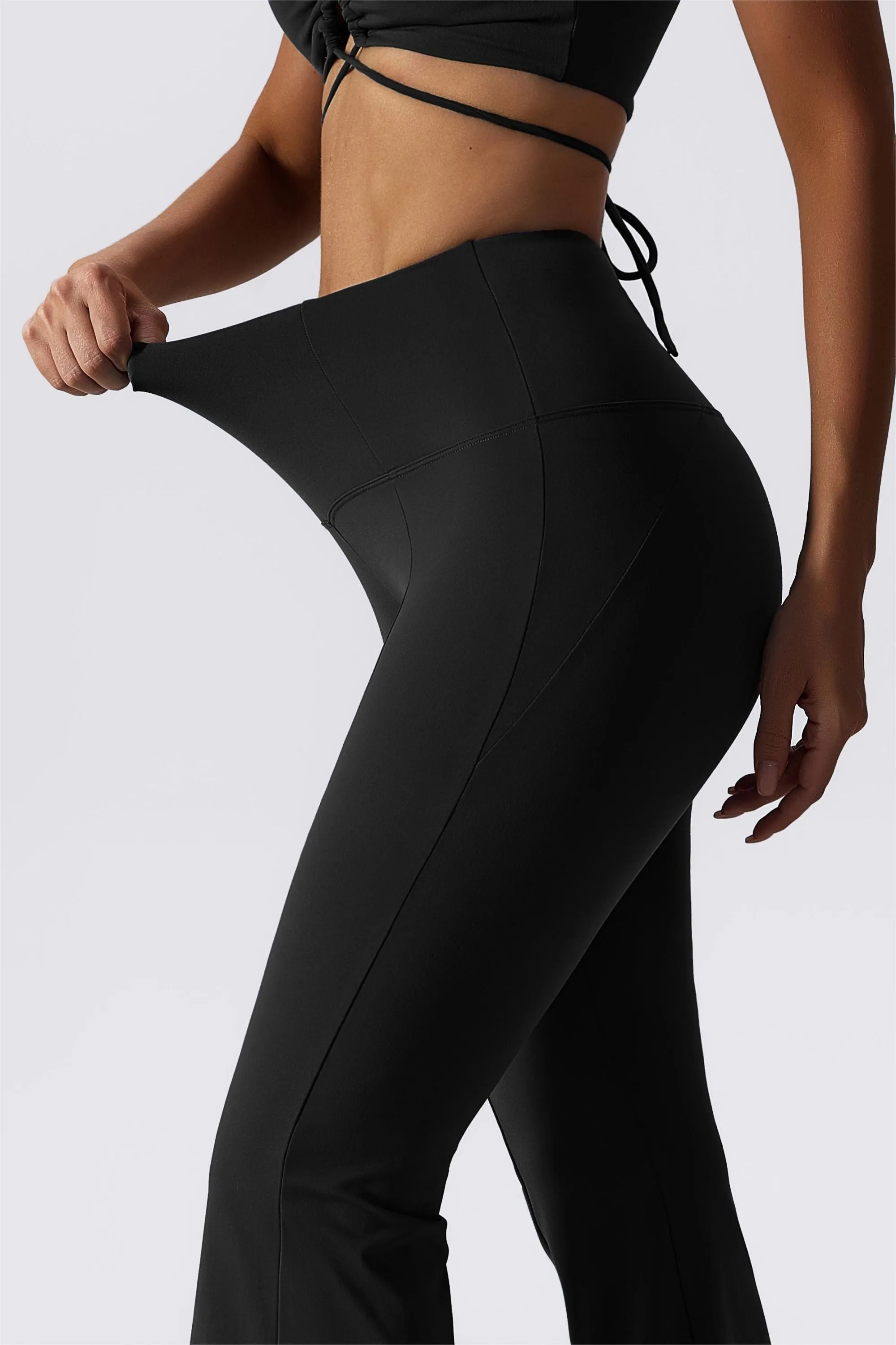 Split-Hem Flared Pants