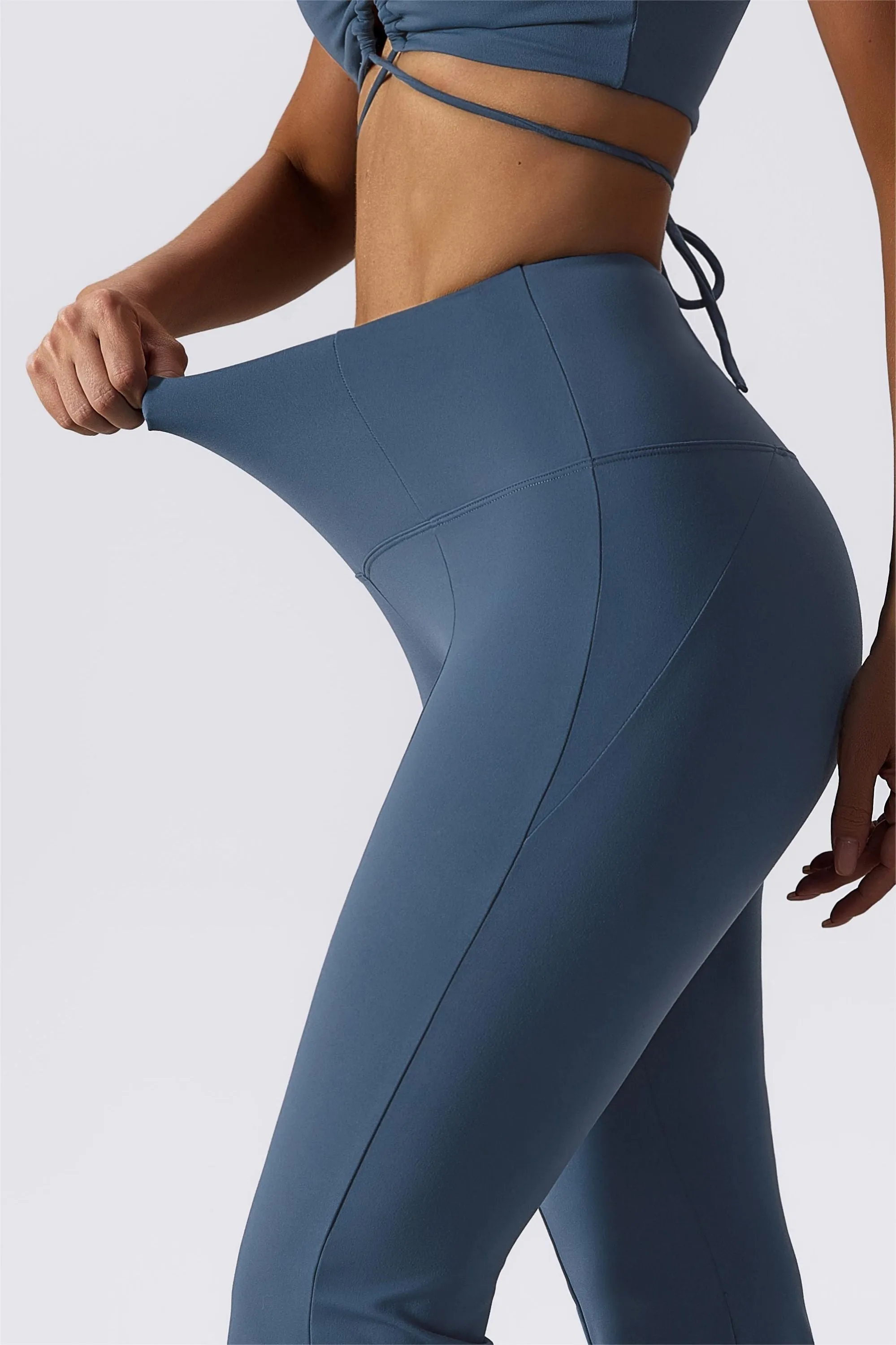 Split-Hem Flared Pants