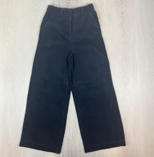 Sportscraft Womens Navy Blue Corduroy Wide Leg Pants Size 6