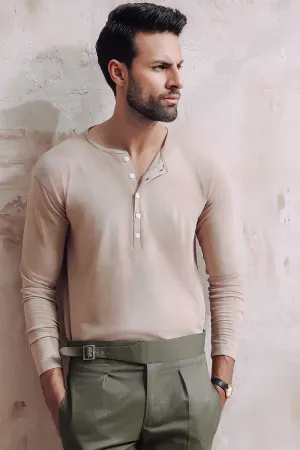 Stone Five Button Henley