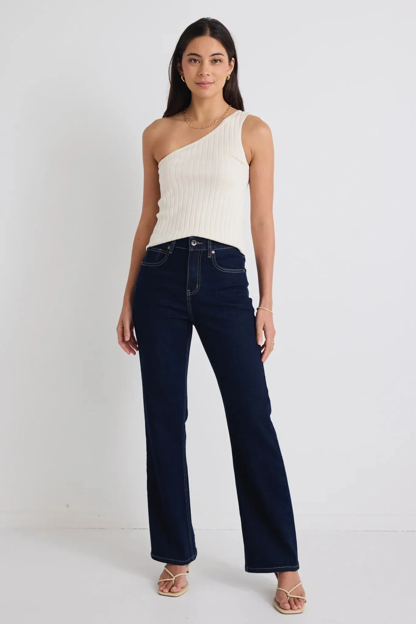 STORIES BE TOLD Farah High Rise Soft Flare Indigo
