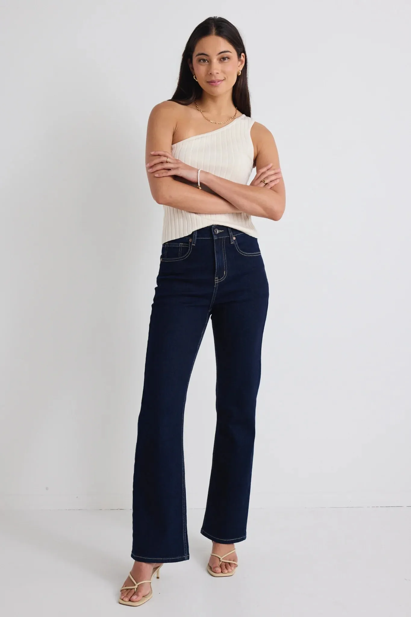 STORIES BE TOLD Farah High Rise Soft Flare Indigo