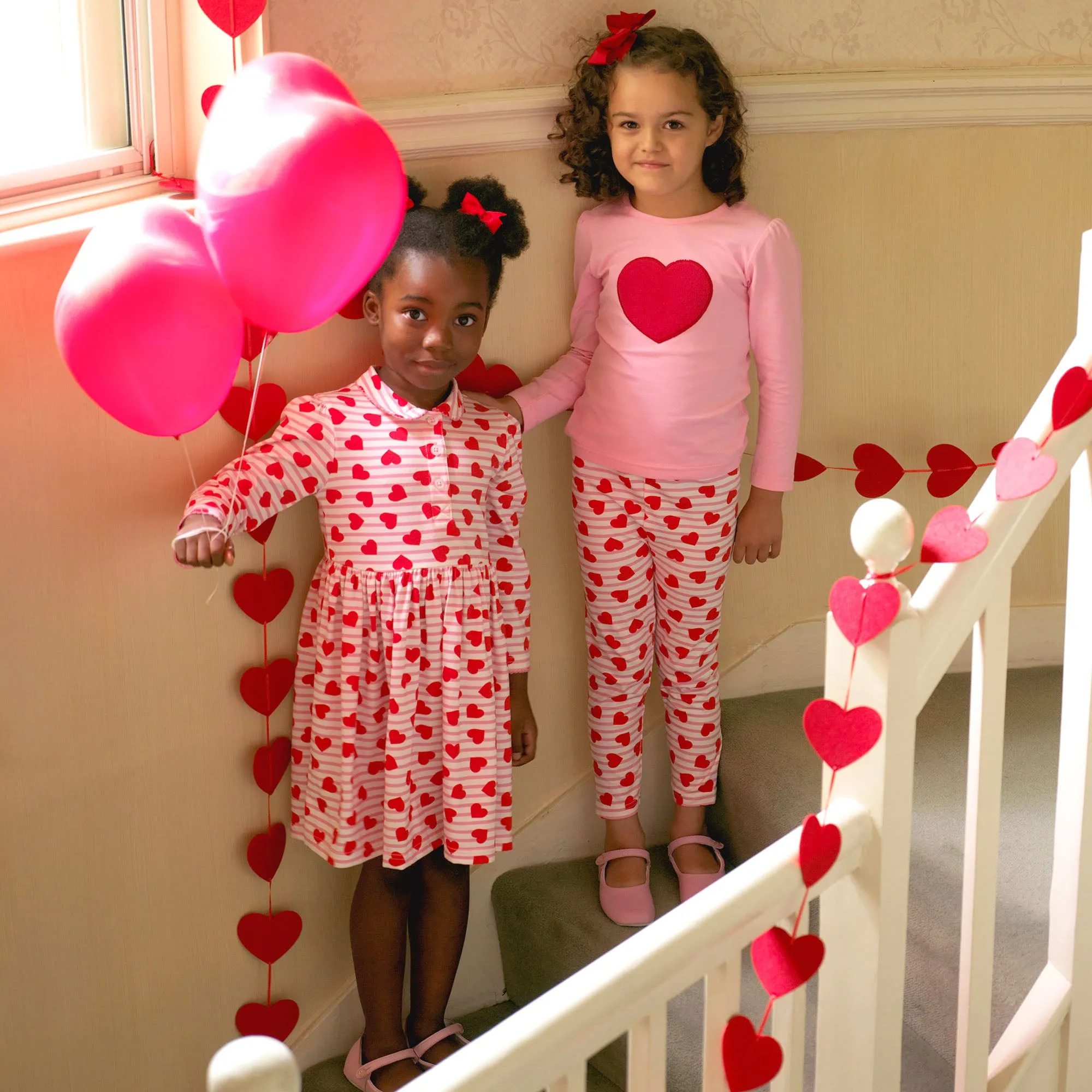 Stripe Heart Jersey Dress