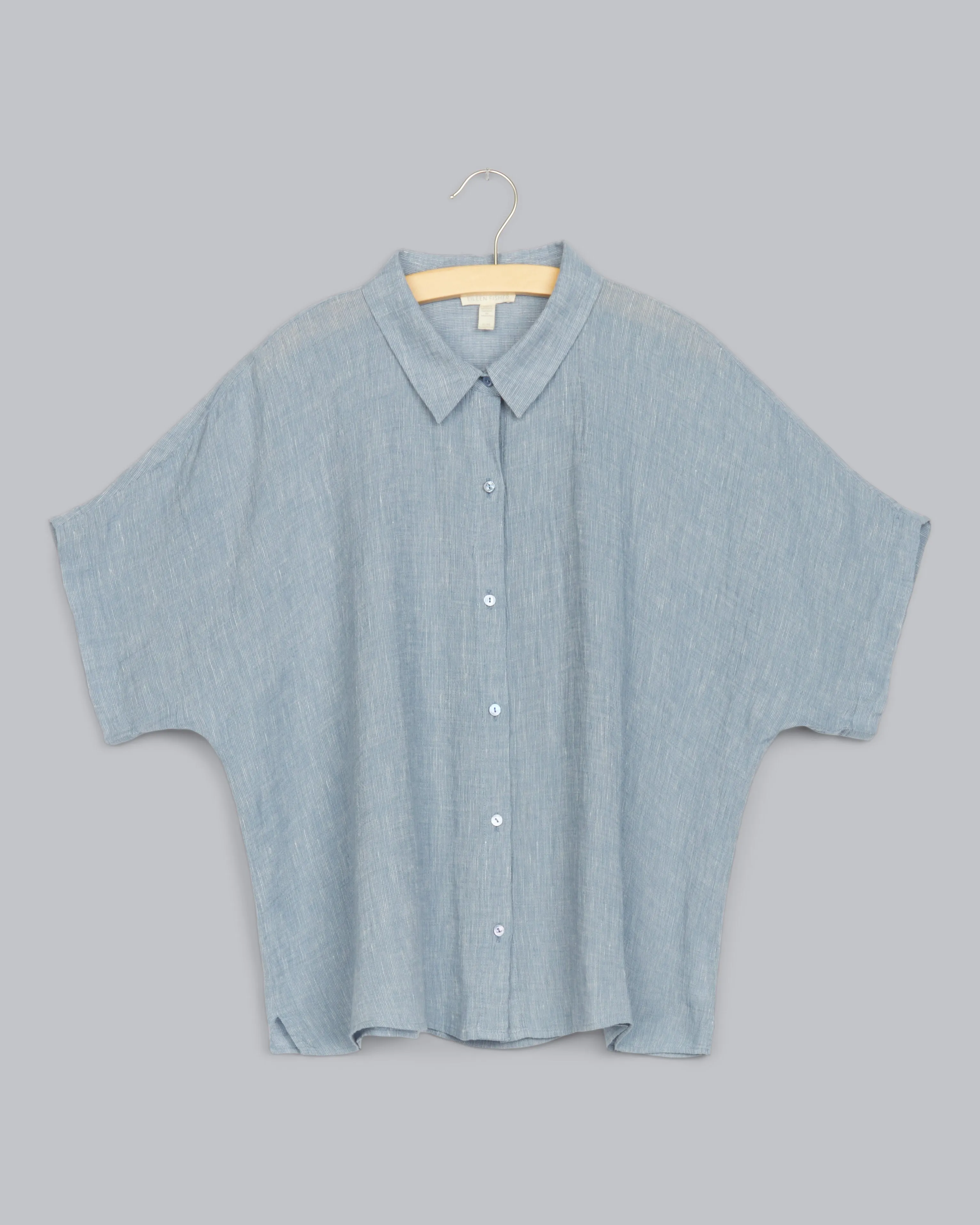 Striped Crinke Organic Linen Shirt