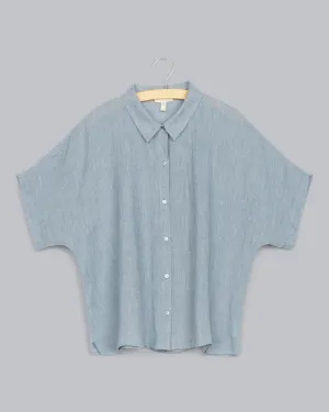 Striped Crinke Organic Linen Shirt