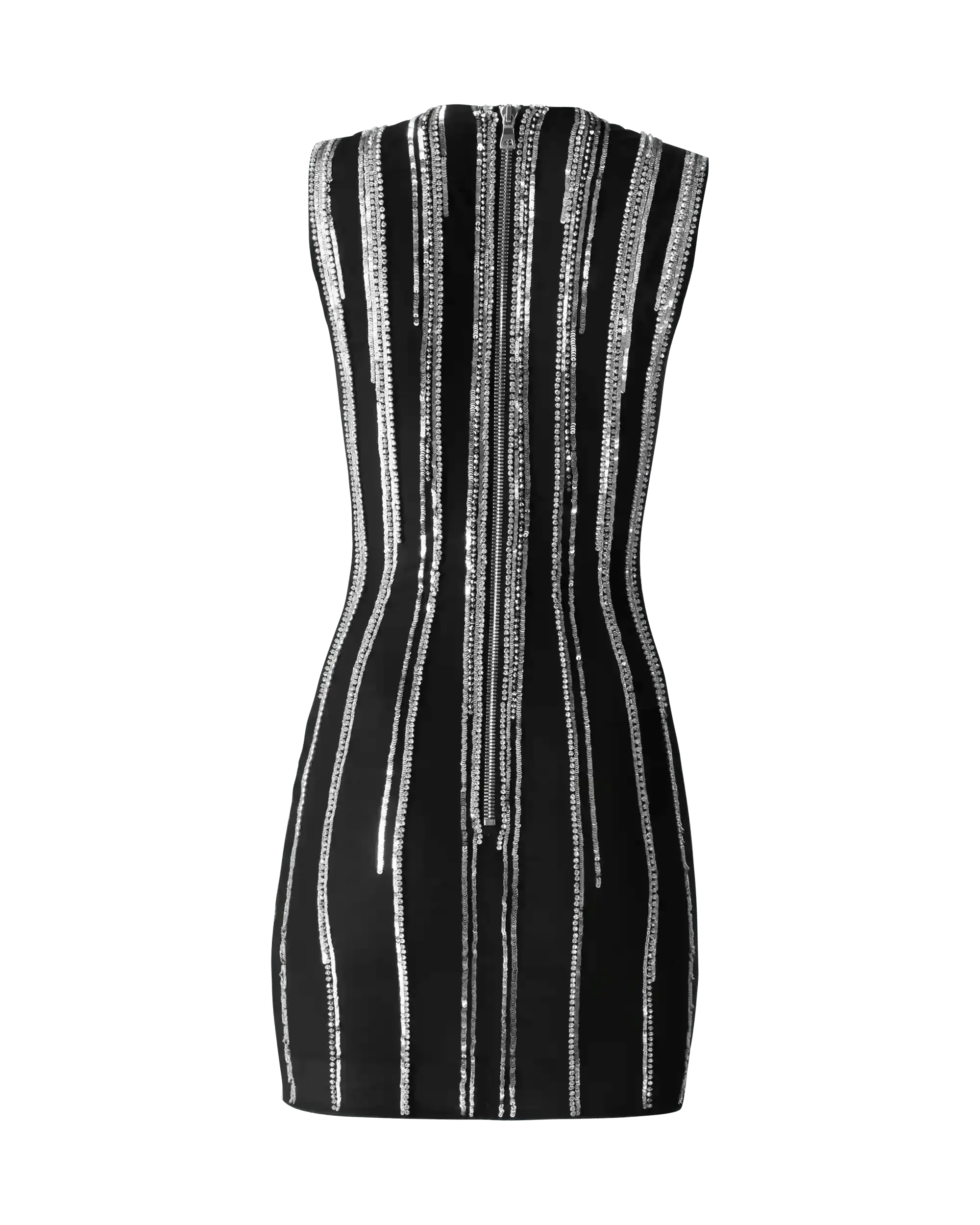 Striped Crystal Mini Dress