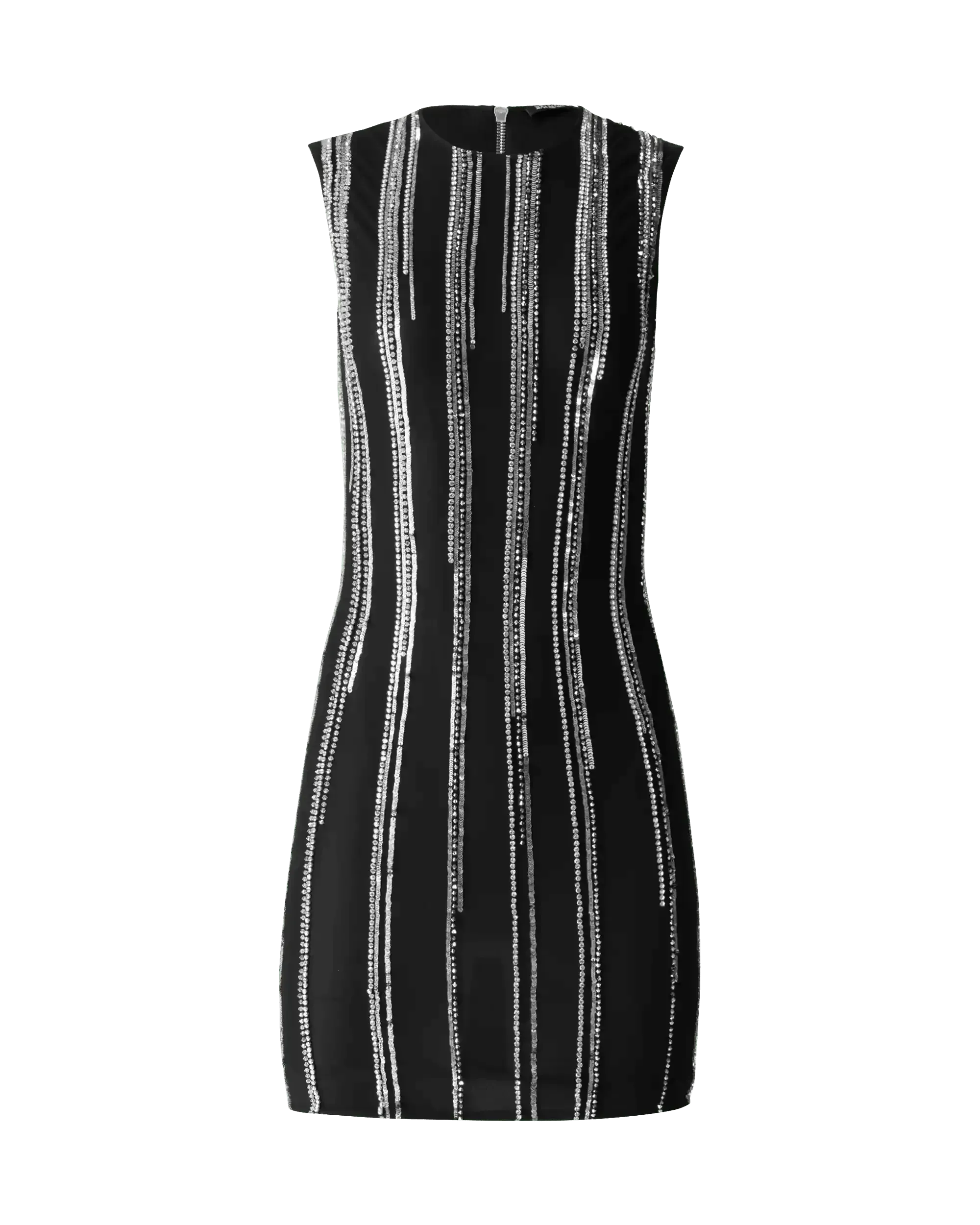 Striped Crystal Mini Dress