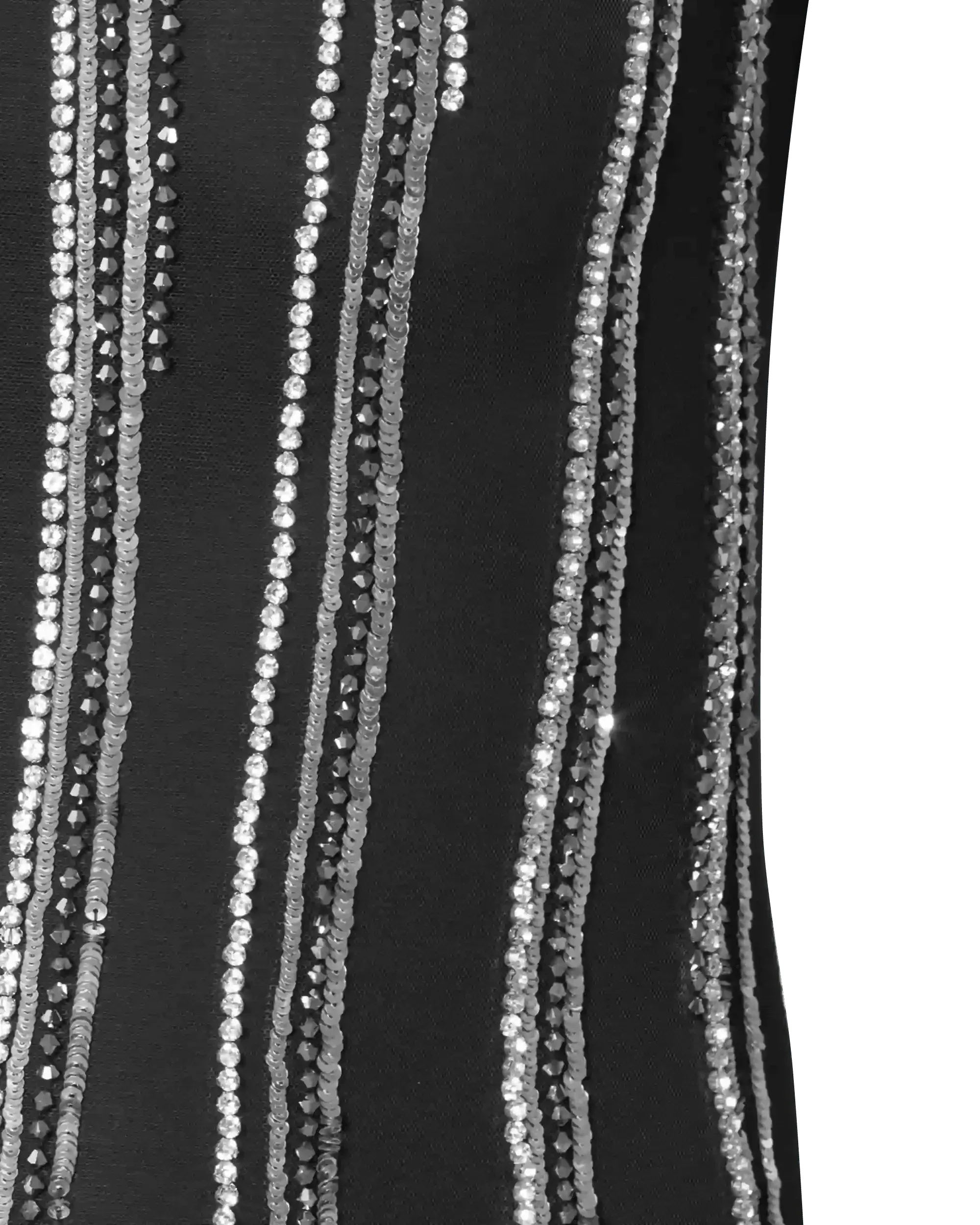 Striped Crystal Mini Dress