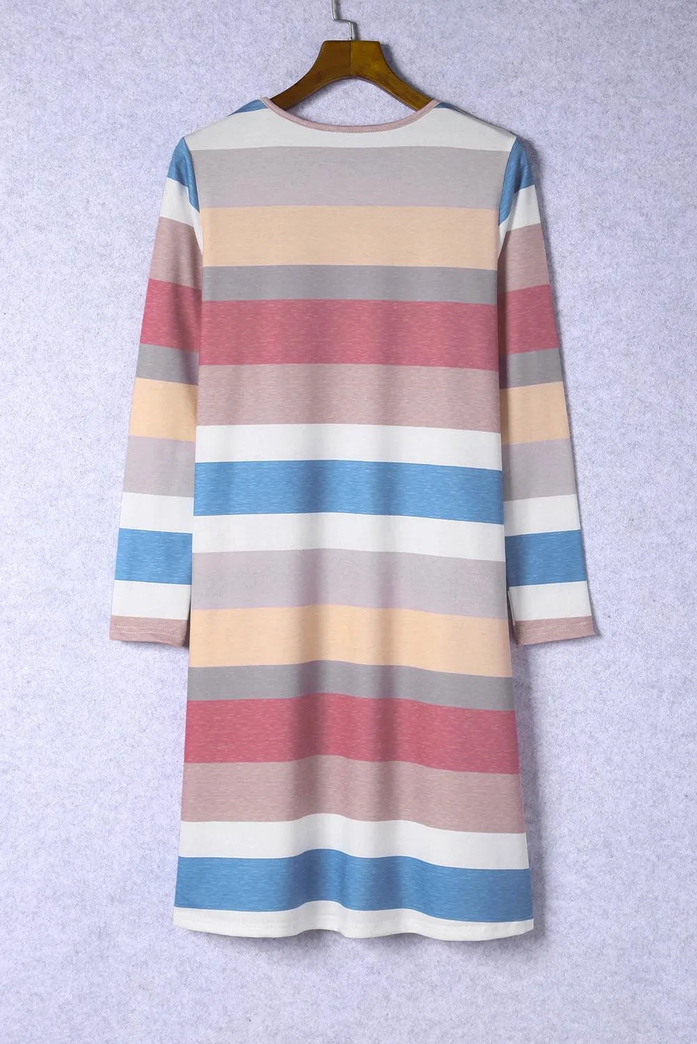 Striped Long Sleeve Mini Dress