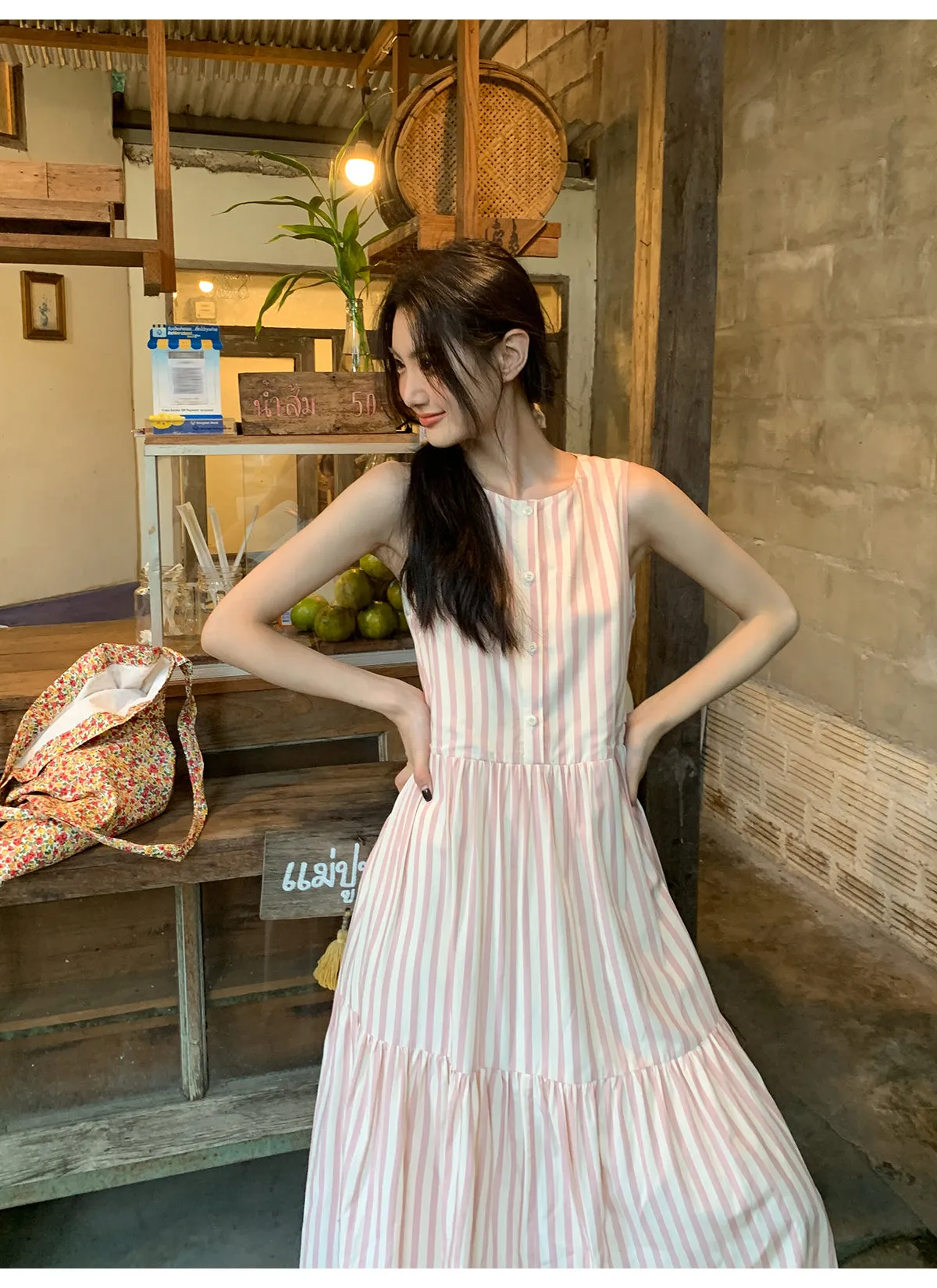 Striped vest dress
