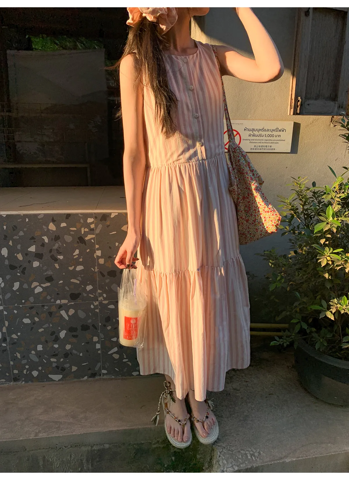Striped vest dress