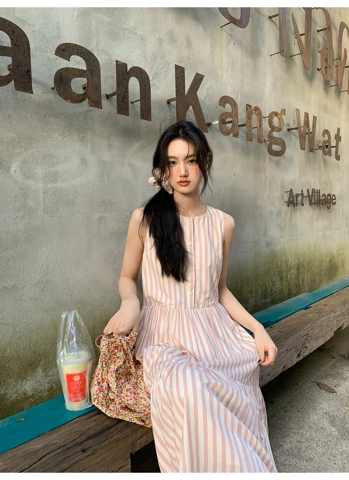 Striped vest dress