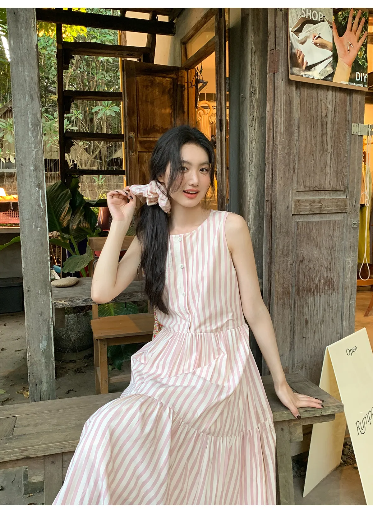 Striped vest dress