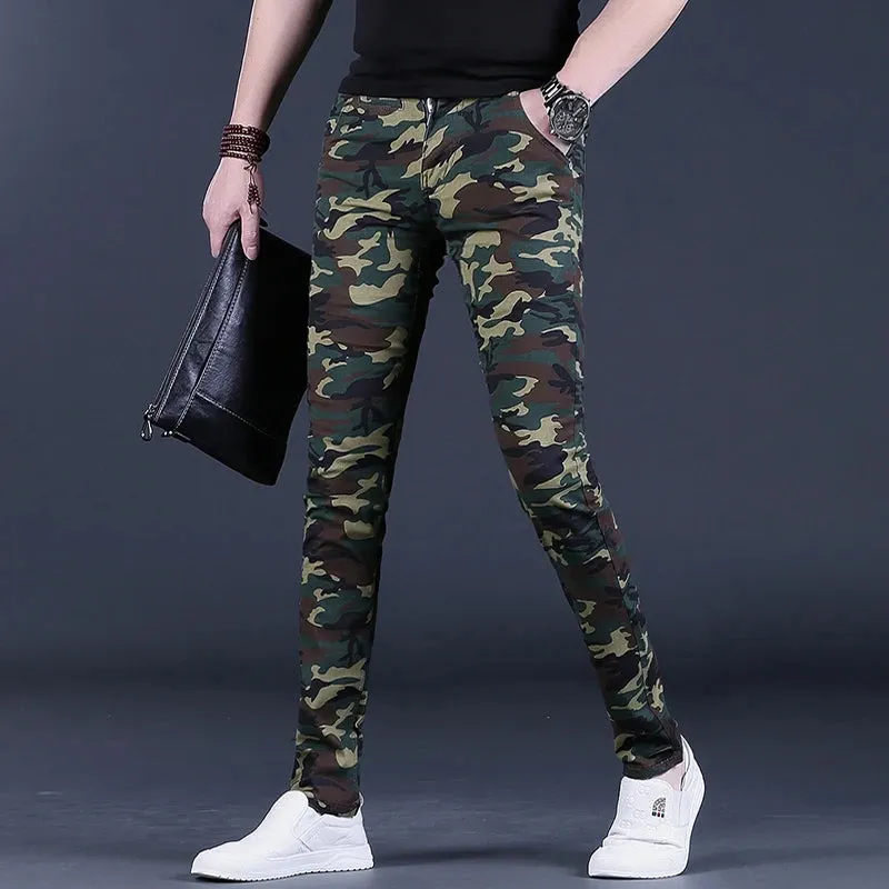 Summer Camouflage Jeans: Stylish and Lightweight Slim Fit Trousers for Men
