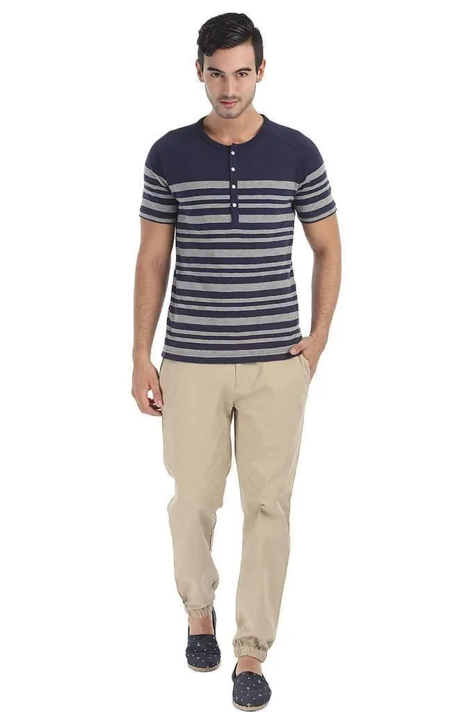 Super Soft Printed Short Sleeve Henley