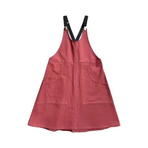 Suspender Dress in Nautical Red